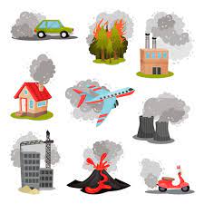Different sources of air pollution