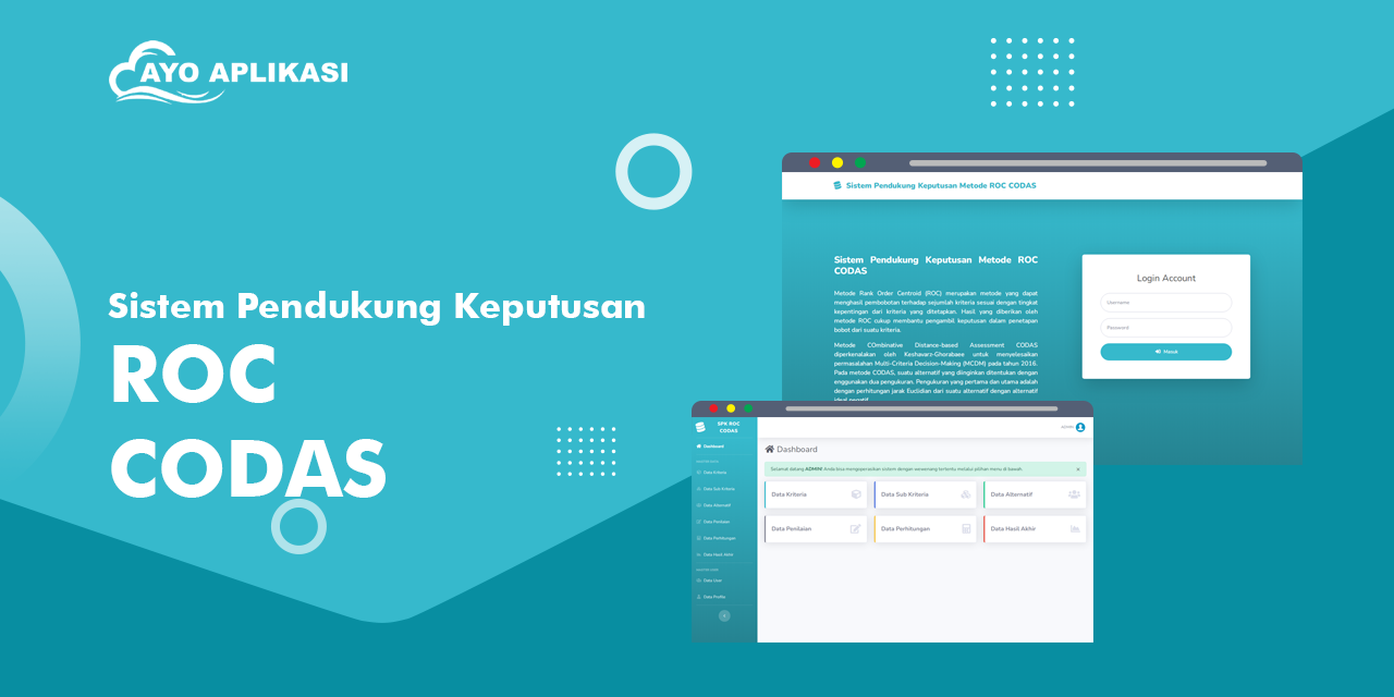 Source Code Aplikasi Sistem Pendukung Keputusan (SPK) Kombinasi Metode ROC Dan CODAS