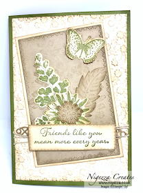 Nigezza Creates with Stampin' Up! Positive Thoughts Card For Stamp N' Hop Blog Hop Tutorial