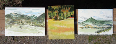 Russell Mang, Frances Vettergreen, Verna Vogel, at Sibbald Creek Lookout Point