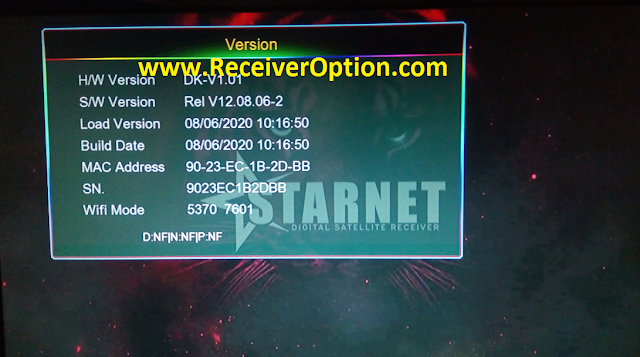 STARNET 1507G 1G 8M NEW SOFTWARE WITH GO SAT PLUS OPTION