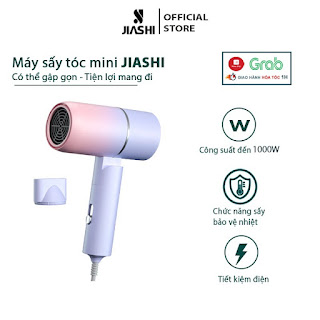  Máy sấy tóc mini  JIASHI gấp gọn tạo kiểu tóc chuyên nghiệp công suất lớn 1000w bảo hành 6 tháng - MST02
