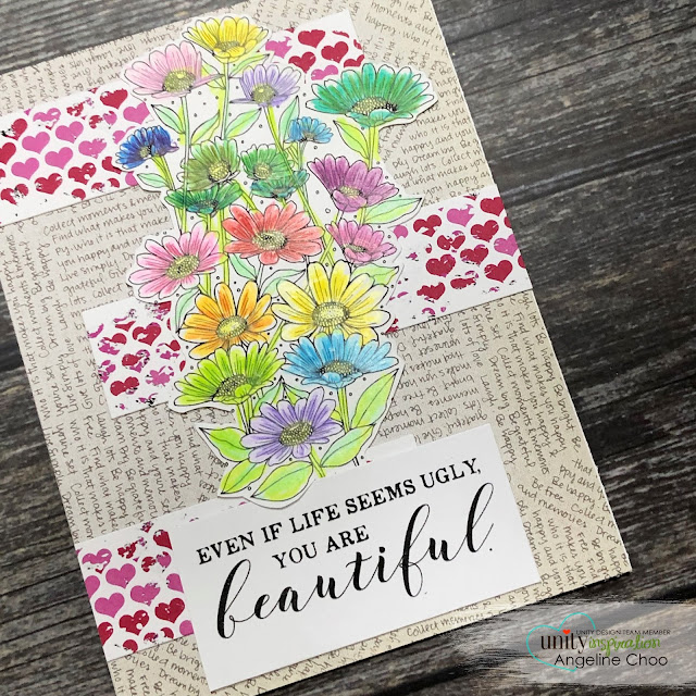 ScrappyScrappy: [NEW VIDEOS] Flowers, Rainbow and Glitter with Unity Stamp - Don't give up #scrappyscrappy #unitystampco #card #cardmaking #youtube #quicktipvideo #stamp #stamping #colleencoloredpencils #coloredpencils #rainbowfloral #washitapestamp #dontgiveup