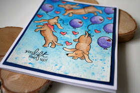 Watercolor Doxie Encouragement Card by Jess Moyer featuring Newton's Nook Designs Delightful Doxies