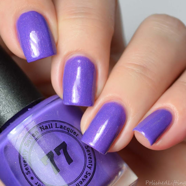 purple nail polish with shimmer