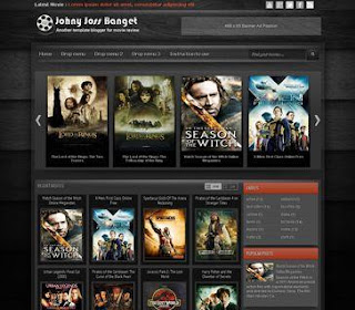 Free Movies Black Blogger Template Layout