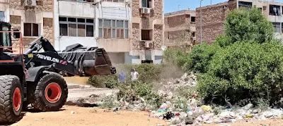حملة إزالة موسعة تسترد 3 قطع من أراضي الدولة بحي فيصل في السويس