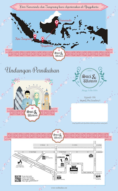 Undangan Pernikahan Murah di Tangerang dengan Tema Kartun - Walimahanid | 0812-1141-8687