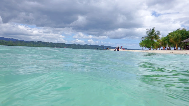 view of the beach from the sea at Canigao Island, Matalom Leyte