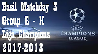 Hasil Matchday 3 Group E - H Liga Champions