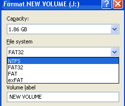 Trik format flashdisk ke NTFS file system