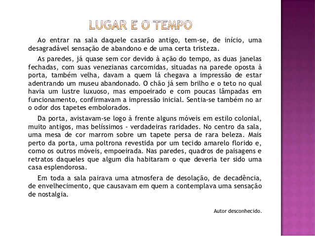 ATIVIDADE TEXTO DESCRITIVO 7o ANO