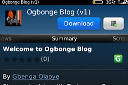 Download OgbongeBlog's BB App from Blackberry App World