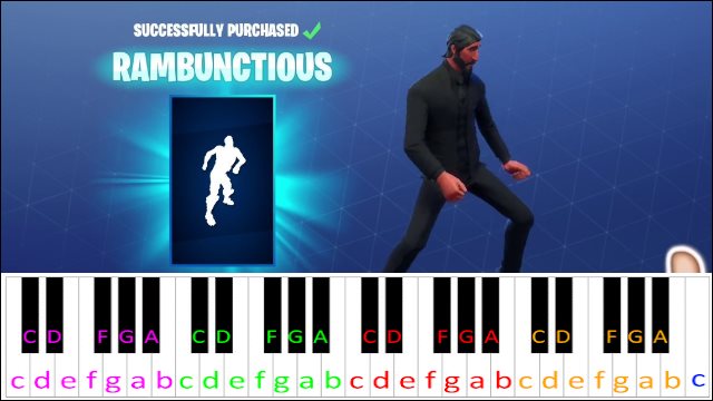 Rambunctious (Fortnite) Piano / Keyboard Easy Letter Notes for Beginners