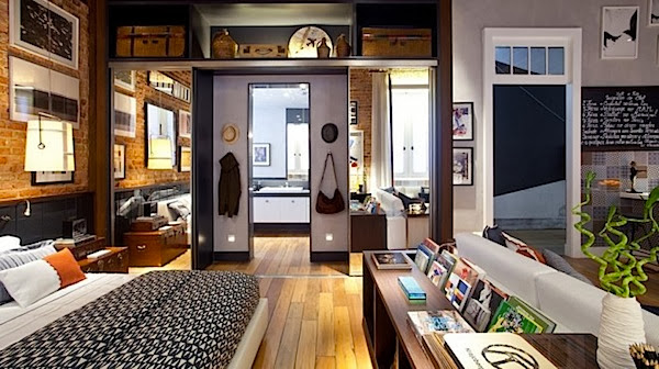 Interior Design Of Warm Nuanced Modern Studio Apartment