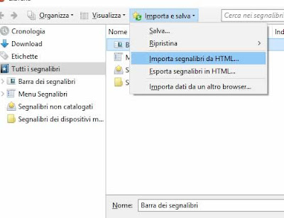 Come importare i preferiti di firefox