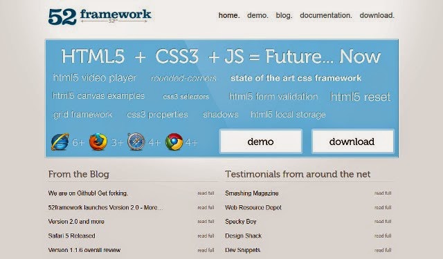 52Framework - Responsive HTML5 Framework