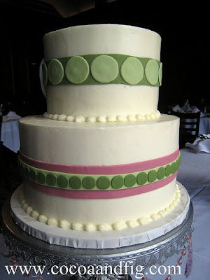 pink and green wedding cakes
