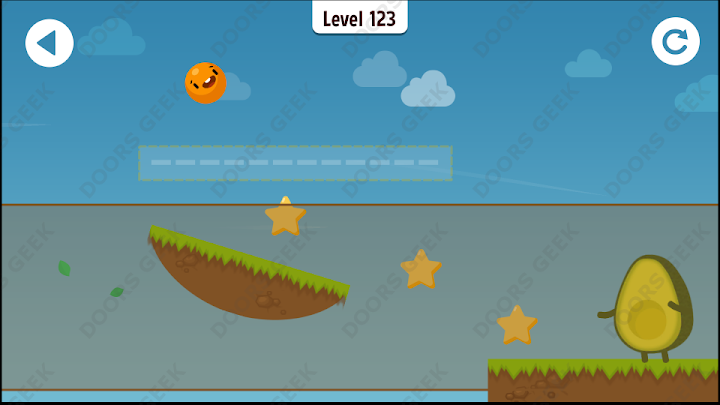 Where's My Avocado? Level 123 Solution, Cheats, Walkthrough, 3 Stars for Android, iPhone, iPad and iPod