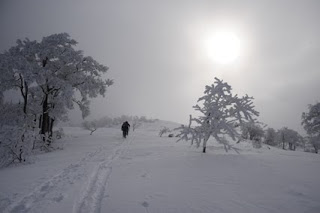 三ノ丸へ向け雪原を行く