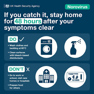 Norovirus - stay home for 48 hours after a bad tummy