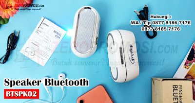 Bluetooth Speaker White Series Eksklusif Custom Logo Tipe BTSPK02, Portable Wireless Speaker Full HD Audio TF Card Plug-in BTSPK02, BLUETOOTH WIRELESS SPEAKER BTSPK02, Souvenir premium speaker bluetooth BTSPK02