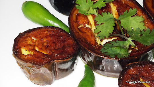 begun bhaja, brinjal fry