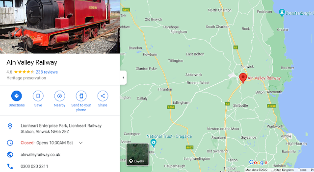 Aln Valley Railway Review  - location map
