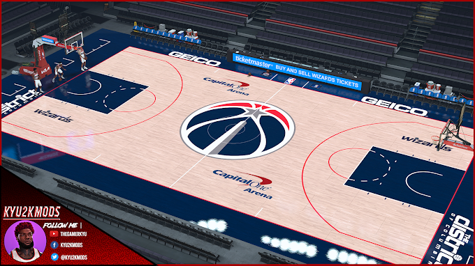 Washington Wizards Live Broadcast 23-24 Court by Kyu2K | NBA 2K24