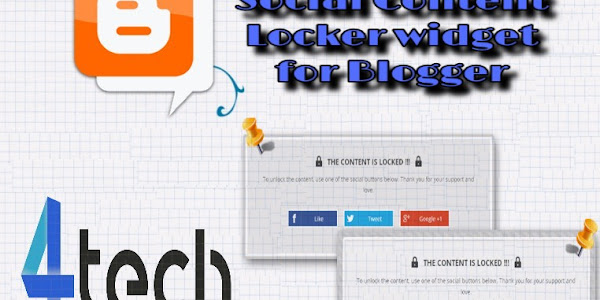 Social Content Locker widget for Blogger.