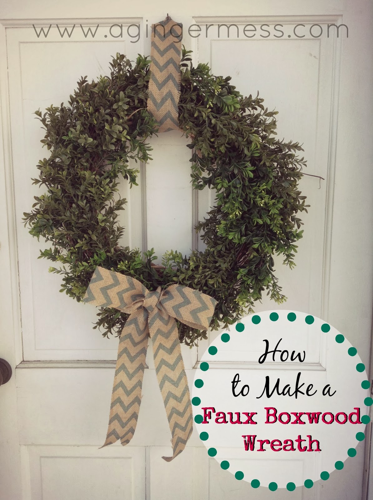 Faux Boxwood Wreath