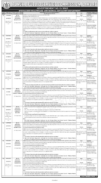 Apply Online for PPSC Jobs 2023 Advertisement 13/2023