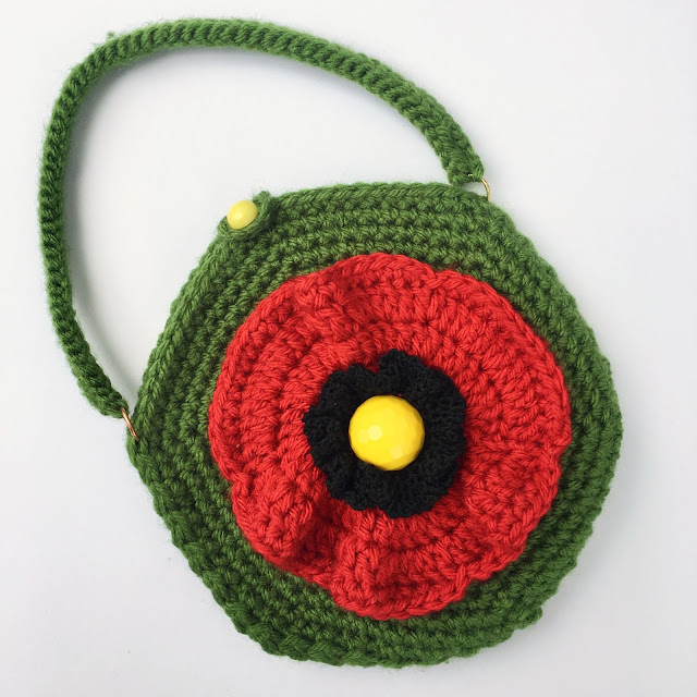 Crocheted Poppy Purse