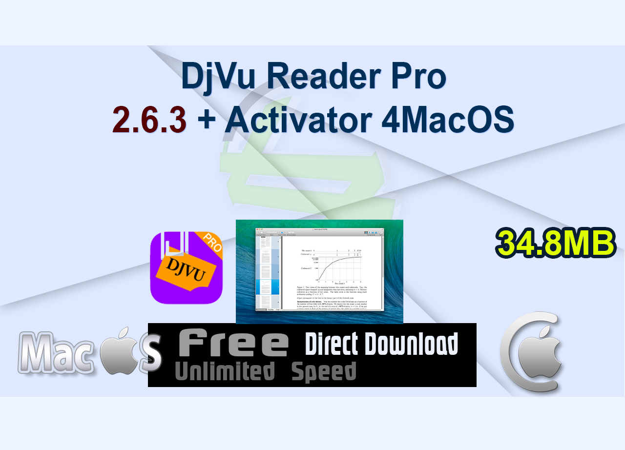 DjVu Reader Pro 2.6.3 + Activator 4MacOS