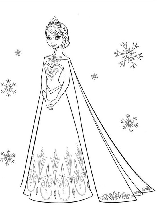 Gambar Mewarnai Frozen Elsa