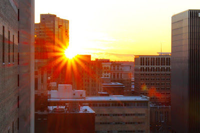 sunset from the 17th floor photo by Shawn Tromiczak