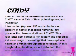 meaning of the name "CINDY"