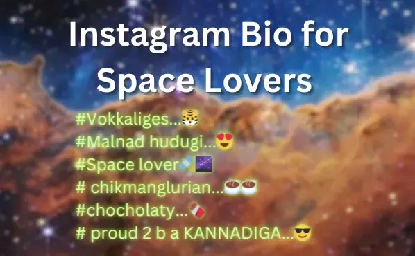 instagram bio for space lovers