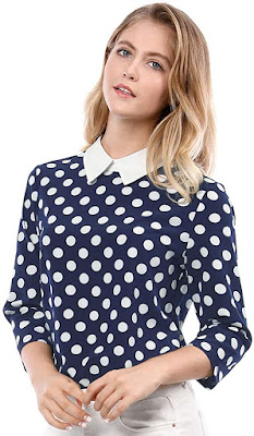 Vintage Polka Dot Blouse