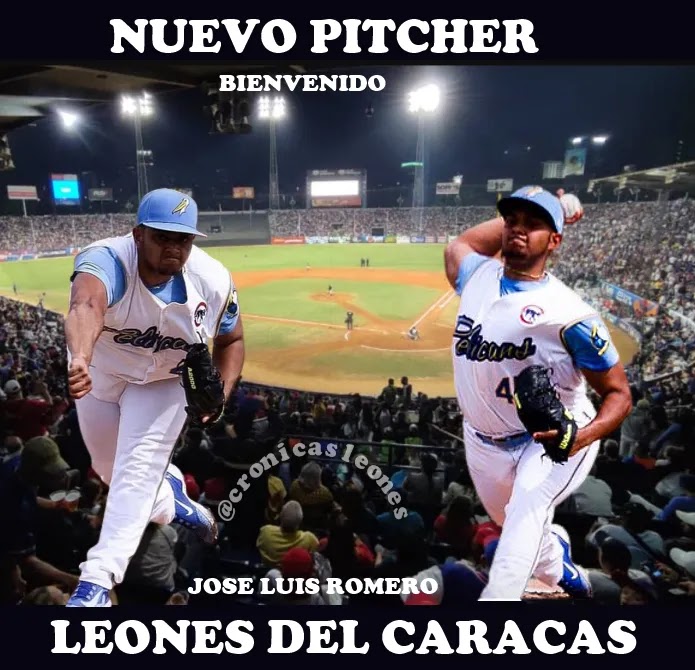 Leones del Caracas Nuevo Pitcher Jose Romero