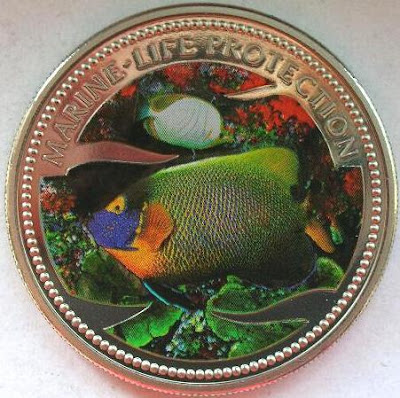 Palau coins Marine Life Fish Tropical Reef
