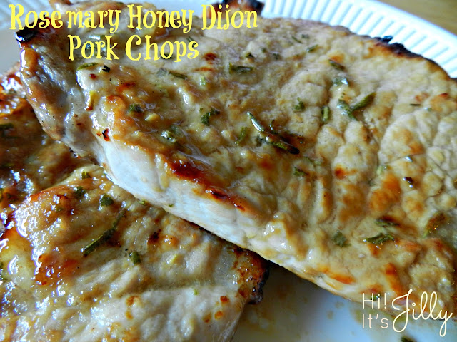 Rosemary Honey Dijon Pork Chops from Hi! It's Jilly. Fast, easy, and delicious!