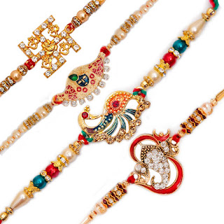 The Nines Alloy, Mauli and American Diamonds Elegant Rakhi for Beloved