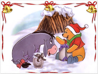 Navidad de Winnie the Pooh: Marcos, Tarjetas o Invitaciones para Descargar Gratis.