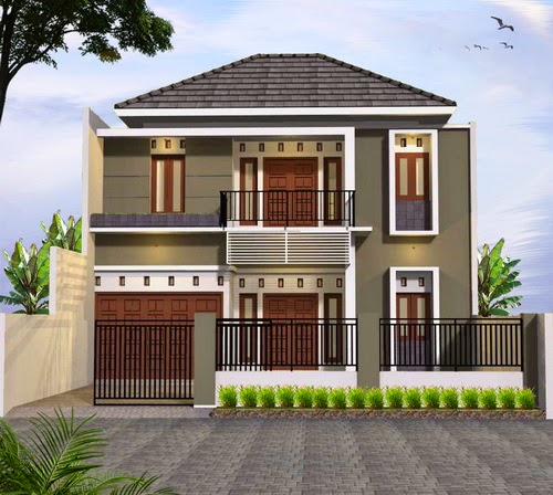 Tampak Depan Rumah Minimalis 2 Lantai  Desain Rumah Minimalis Sederhana