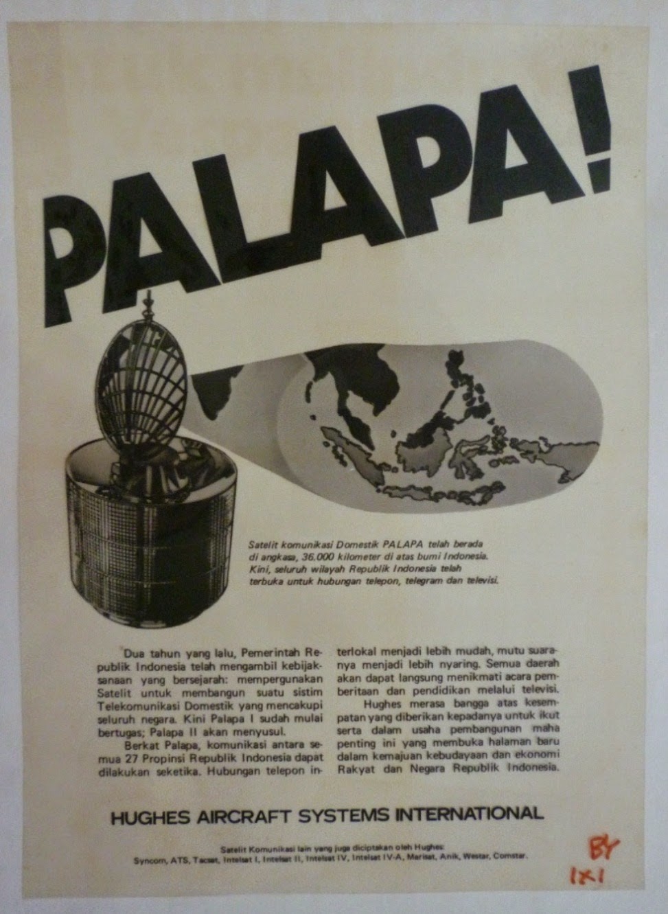 Koleksi Tempo Doeloe: Iklan jadul Satelit Palapa th. 70-an 