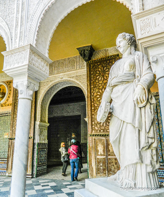 Peças romanas na Casa de Pilatos em Sevilha