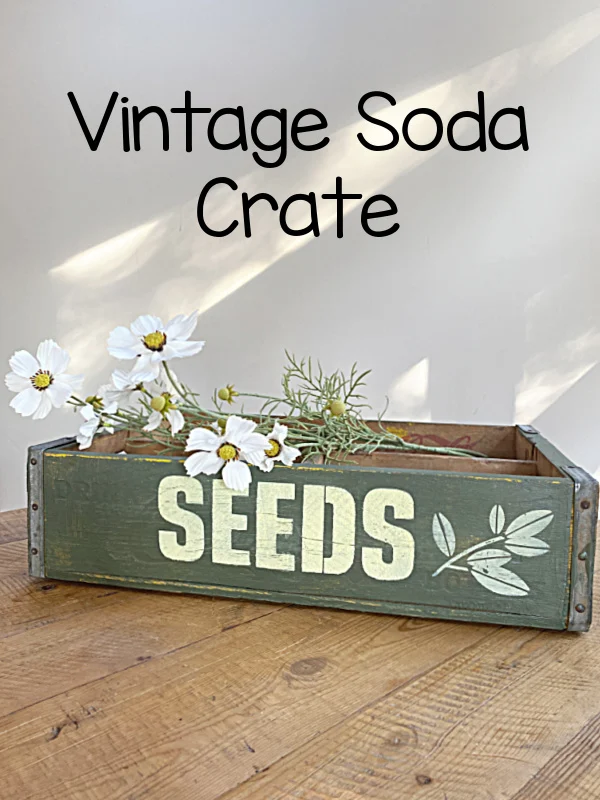 vintage soda crate with overlay