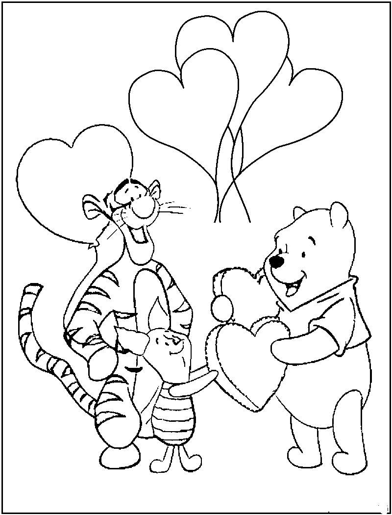  Pooh Bear And Friend Coloring Pages Printable 5