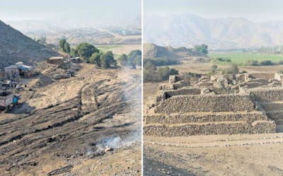 Huaca El Paraiso, Daño contra el patrimonio, Atentado patrimonio cultural Peru, 